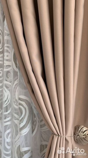 Шторы блэкаут готовые (какао)
