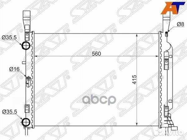Радиатор Renault Kangoo 08-16 RN0006-2 Sat
