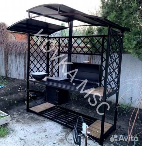 Мангал с крышей