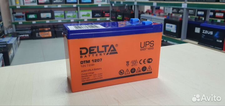 Аккумулятор ибп delta DTM 1207 12V 7.2Ah