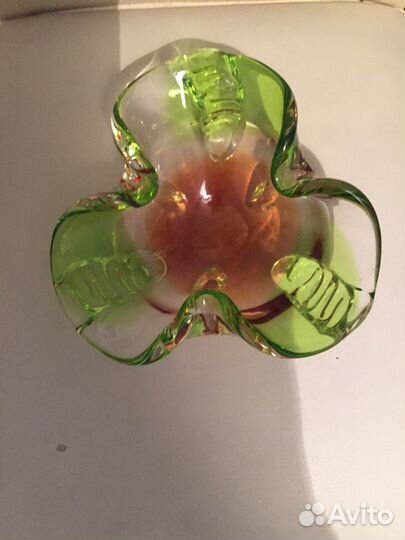 Пепельница из Чешского стекла оригинальная