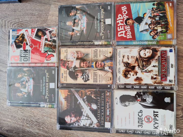 DVD коллекция фильмов и сериалов, лицензия-стекло