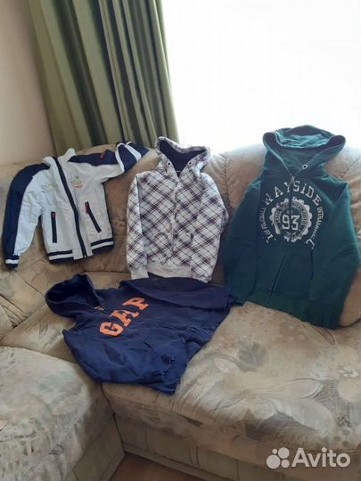 Толстовки, ветровка, поло, штаны, шорты на 134-140