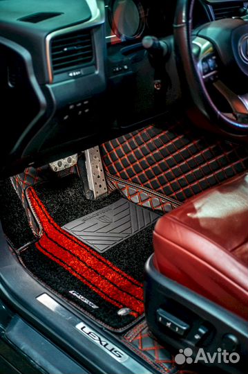 3Д коврики из экокожи Lexus
