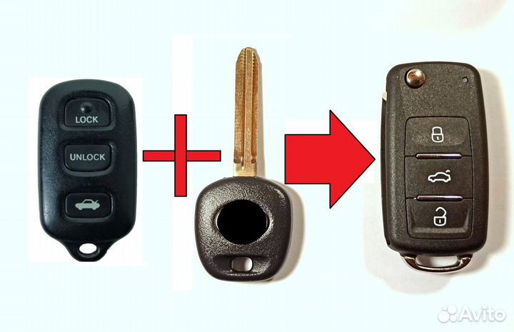 Автомобильный ключ зажигания Toyota Camry. Америка