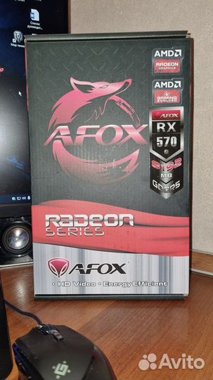 Игровая видеокарта Afox RX 570 8 Gb, DDR 5