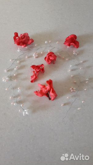 Свадебное Украшение для волос ручной работы