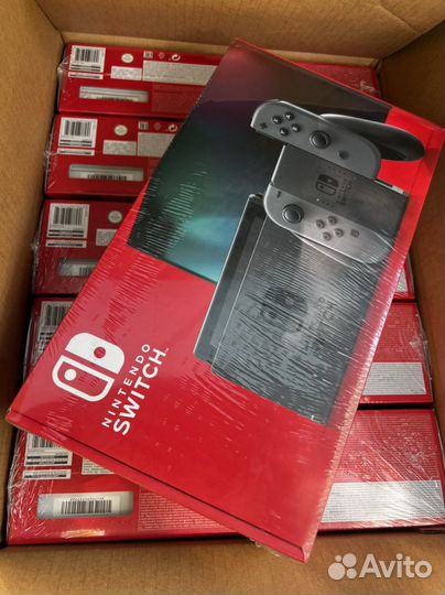 Nintendo switch rev2 neon/gray/anim прошитая чип