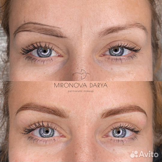 Перманентный макияж татуаж бровей