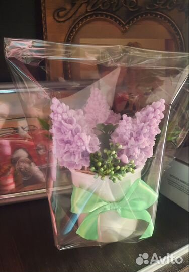 Букет сирени из мыла