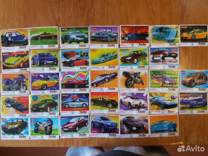 Вкладыши от жвачек Turbo