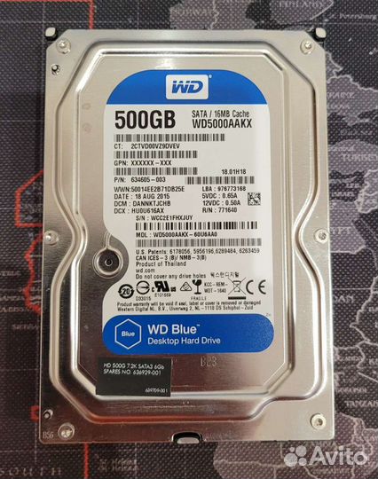 Жесткий диск WD 500GB
