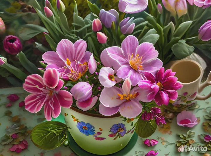 Картины маслом на холсте цветы