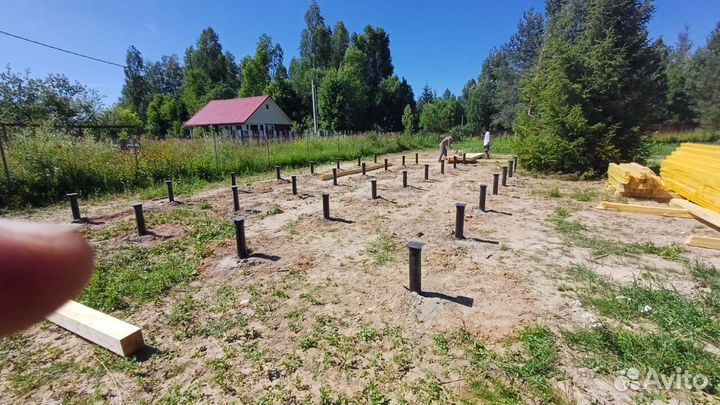 Винтовые сваи + монтаж