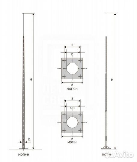 Молниеотвод могк-9