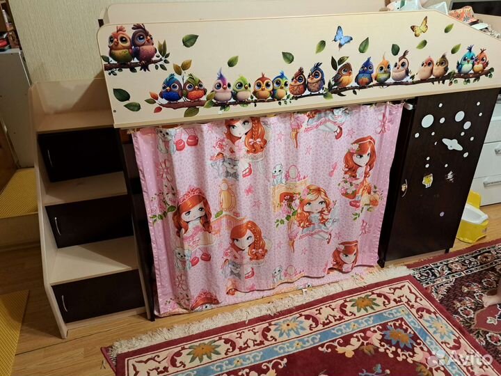 Детская кровать чердак домик