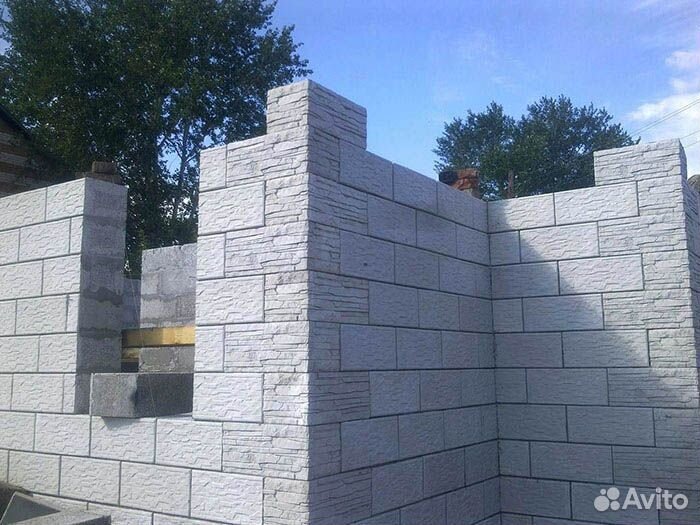 Блок стеновой из капсулированного керамзита облицо