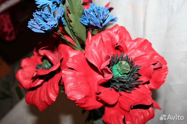 Цветы из кожи