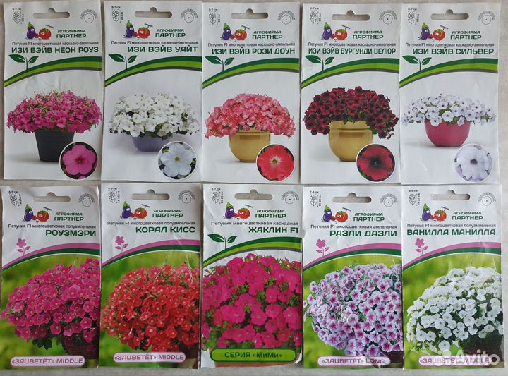 Петуния ампельная, полуампельная, каскадная