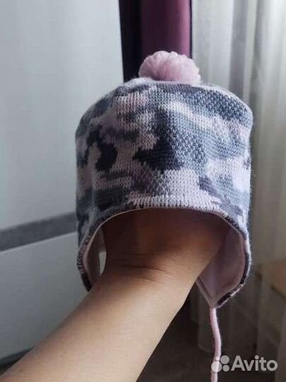 Шапка для девочки,от 6 до 18 мес, демисезонная