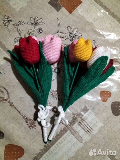 Букеты тюльпанов ручной работы на заказ