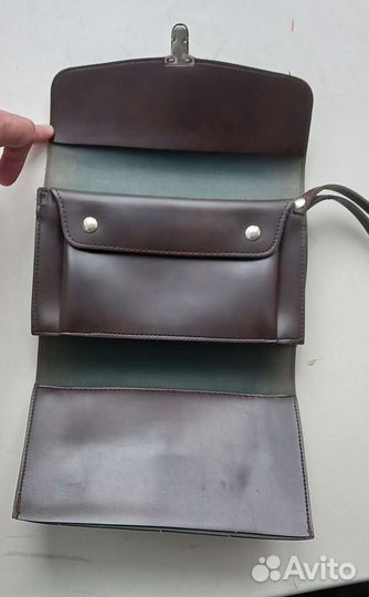 Мужская кожаная сумка барсетка клатч СССР