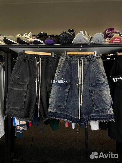 Шорты Rick owens джинсовые карго шаровары