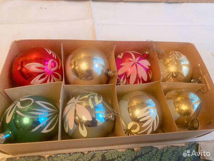 Елочные шары СССР набор