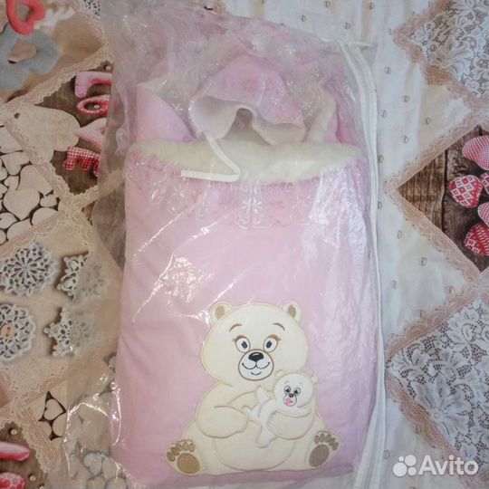 Конверт на выписку зимний для девочки