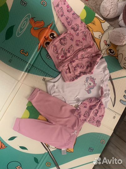 Вещи пакетом на девочку 74-80-86