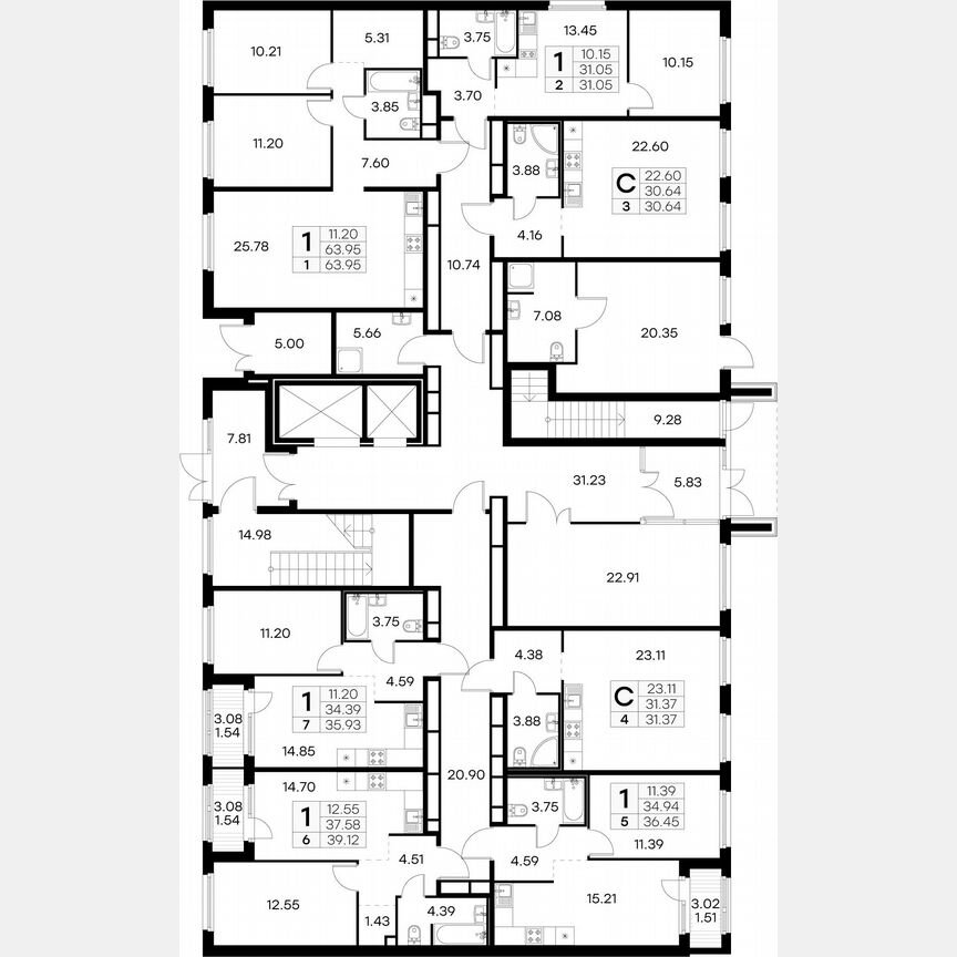 Квартира-студия, 31,4 м², 1/15 эт.