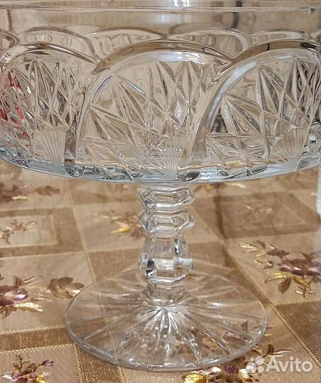 Ваза для фруктов/конфет, (хрусталь)