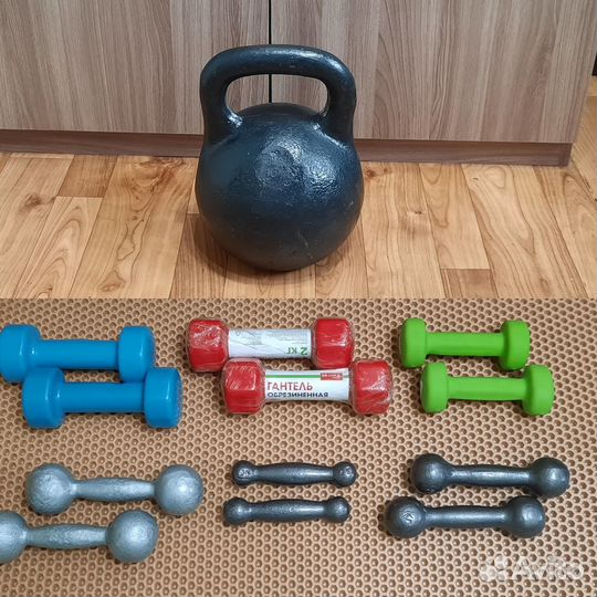 Гиря 16кг СССР Гантели от 0.5кг 2кг. Доставка
