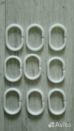 Петли пластиковые для шторы в ванную