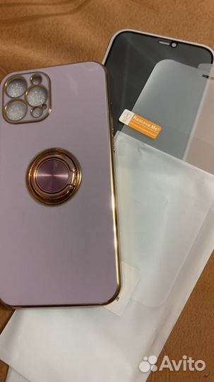 Бампер, защитное стекло и плёнка iPhone 12 PRO MAX