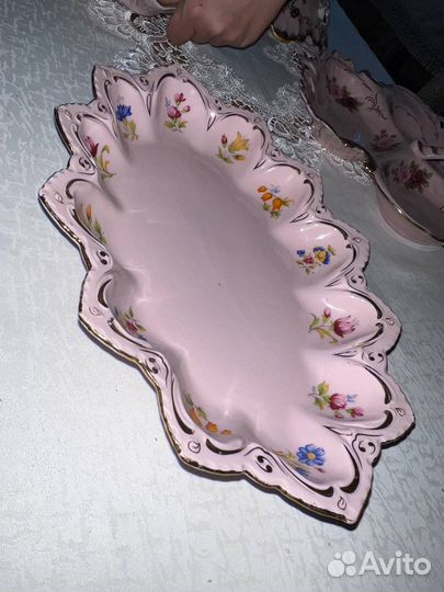 Чешский розовый фарфор