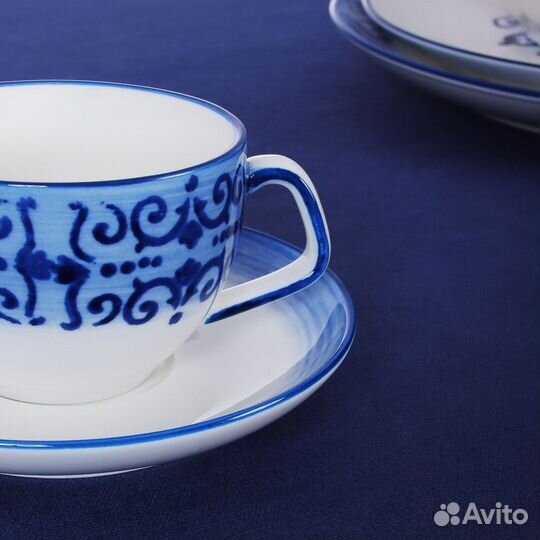 Скатерть с водоотталкивающей пропиткой синий новая