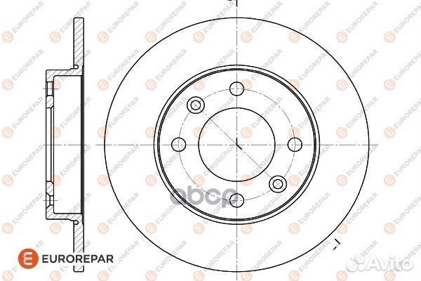 Диск тормозной зад прав/лев 1618861980 euro