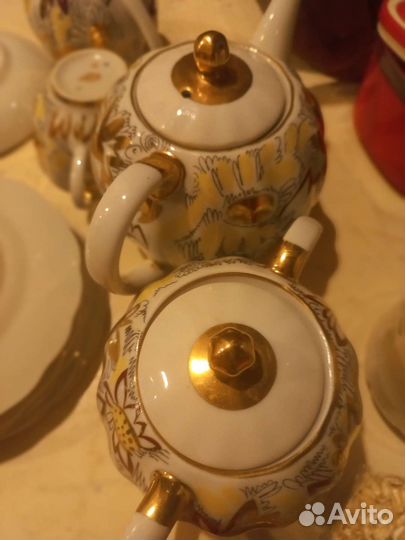 Чайный сервиз лфз золотые ромашки