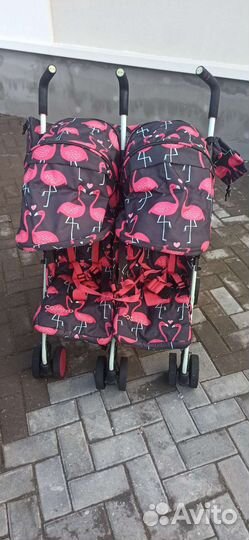 Коляска трость для двойни