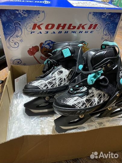 Коньки детские раздвижные р-р 29-32