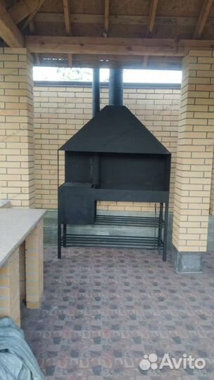 Мангал с вытяжкой. Мангал профессиональный