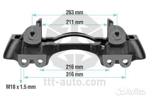 Ремкомплект суппорта (Скоба) wabco PAN19-1 Plus