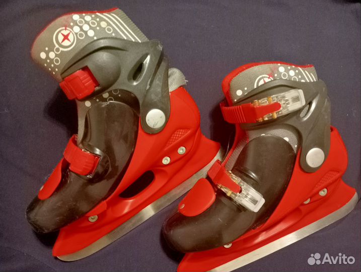 Коньки детские раздвижные 34 - 37