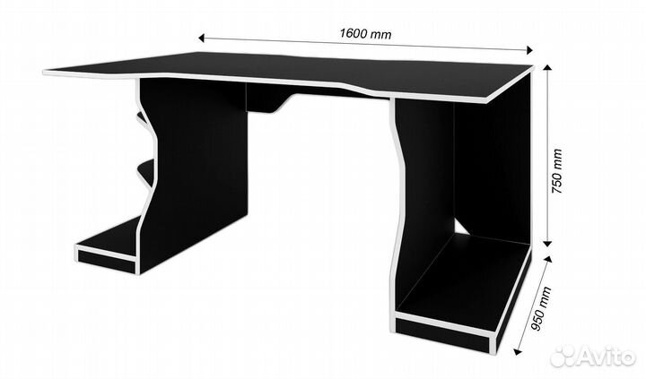 Компьютерный стол Игровой-800ue игровой классическ