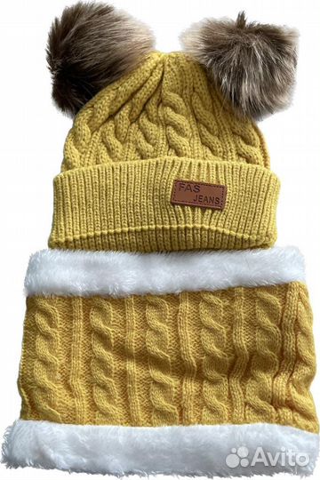 Новая шапка со снудом осень - весна, демисезон