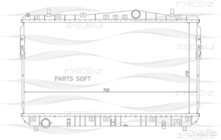 Радиатор охлаждения chevrolet Lacetti/Nubira 05- 9