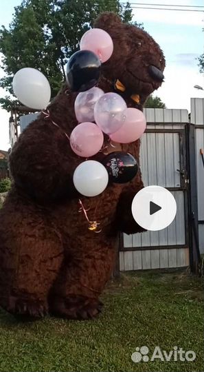 Надувной костюм медведя 3х метровый