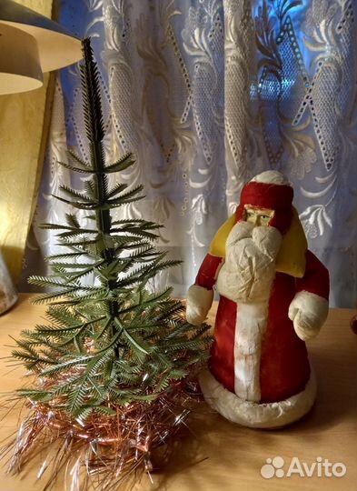 Елка искусственная и дед мороз СССР