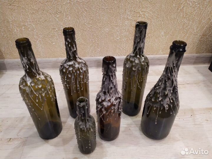 Бутылки - подсвечники